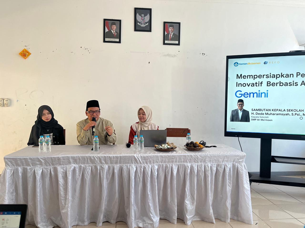SMP Pesantren Al-Ma'moen Mempersiapkan Pembelajaran Inovatif Berbasis AI dengan Gemini.